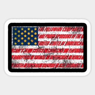 Uhmerican Flag Idiocracy Sticker